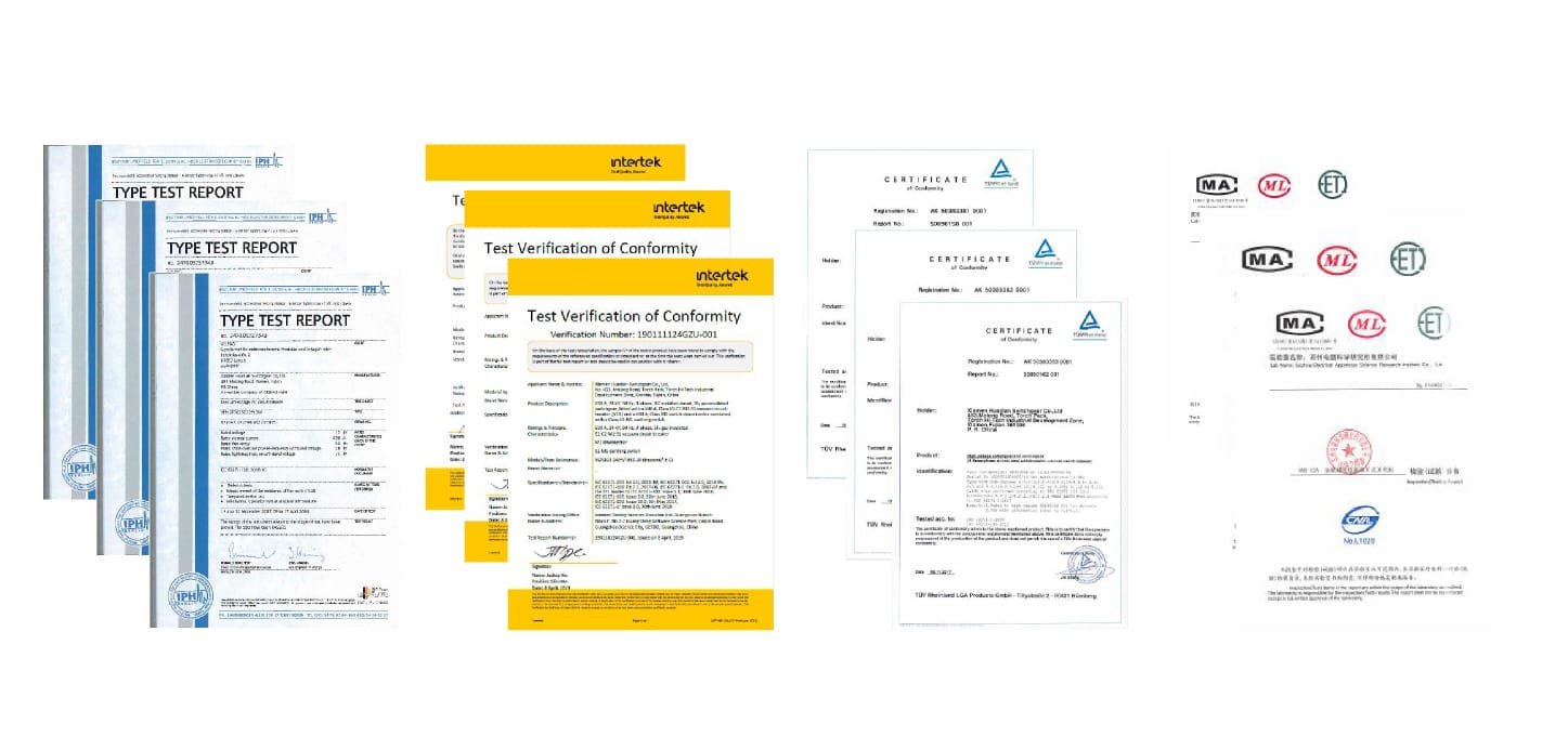 ASTA · IPH/CESI · TÜV · XIHARI